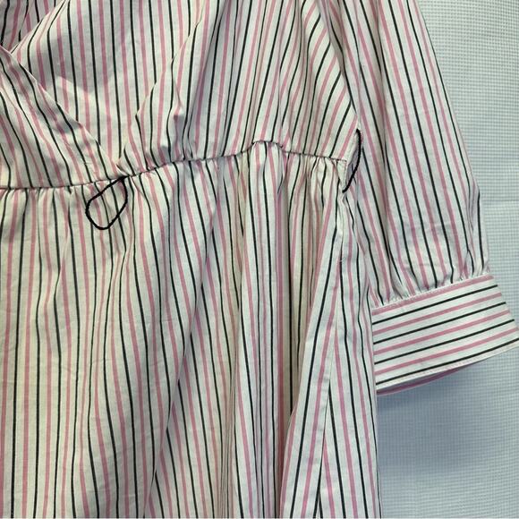 Motherhood Maternity Striped Mock Wrap Top with Belt, Size 1X - Picture 11 of 11